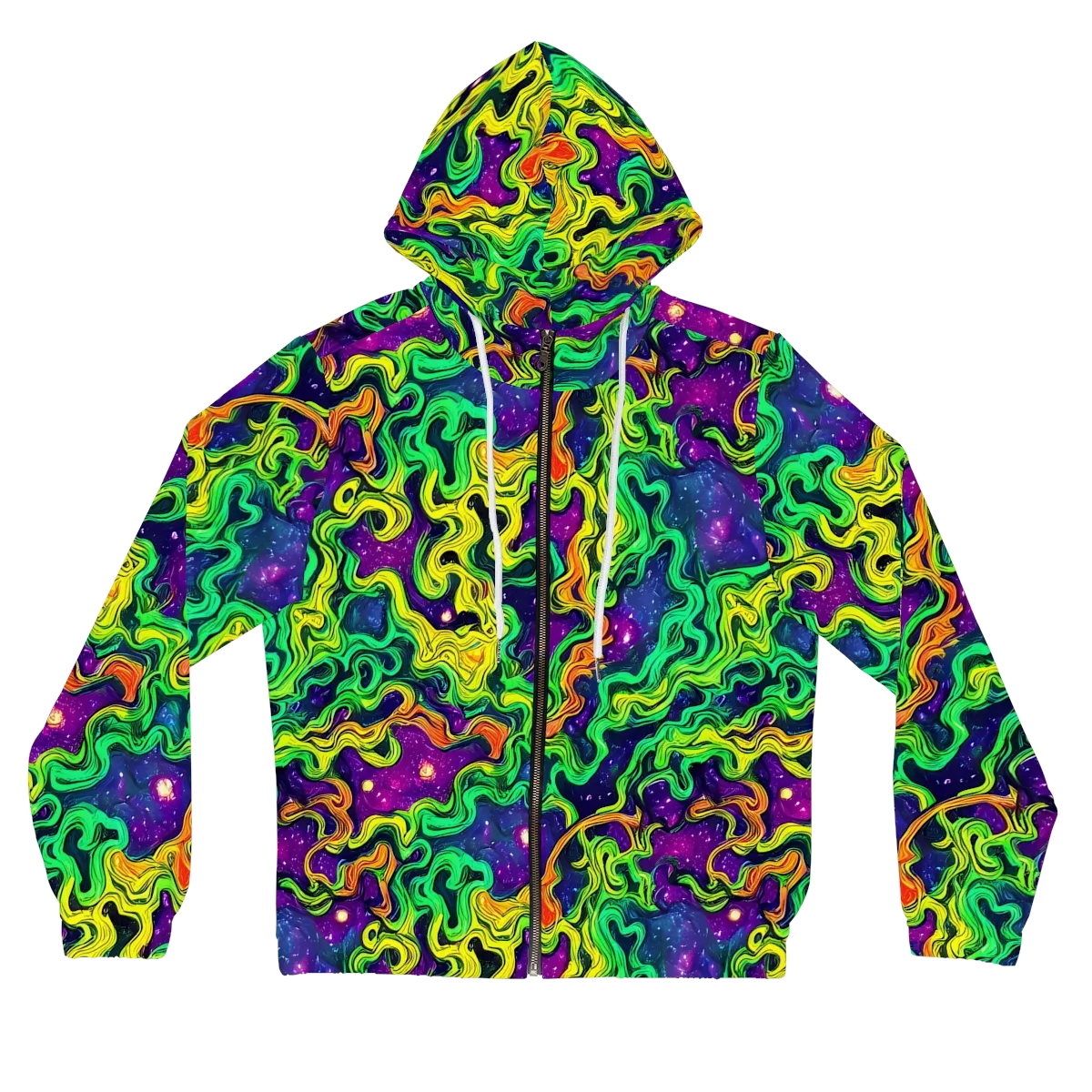 Jungle Comet on Women's Full-Zip Hoodie — Front