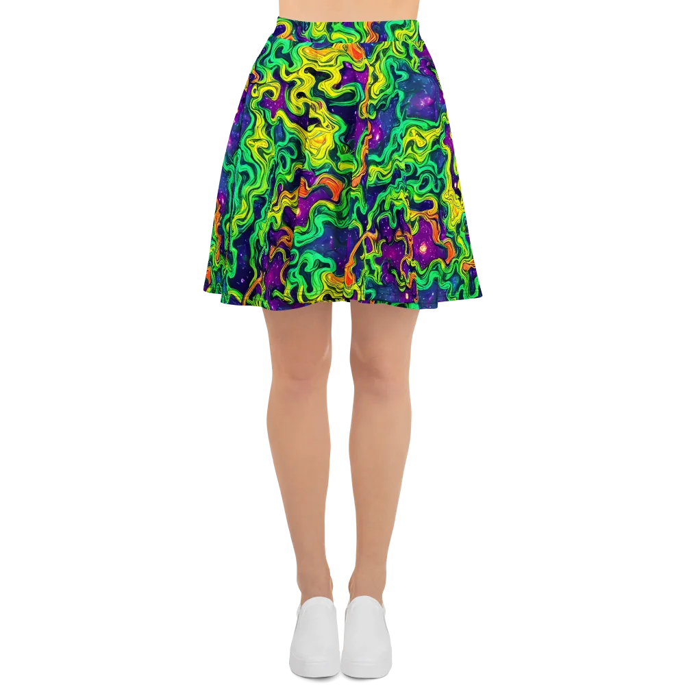 Jungle Comet on Skater Skirt — Front