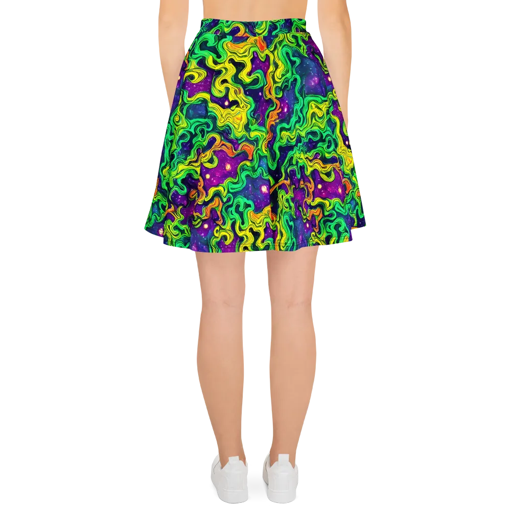 Jungle Comet on Skater Skirt — Back