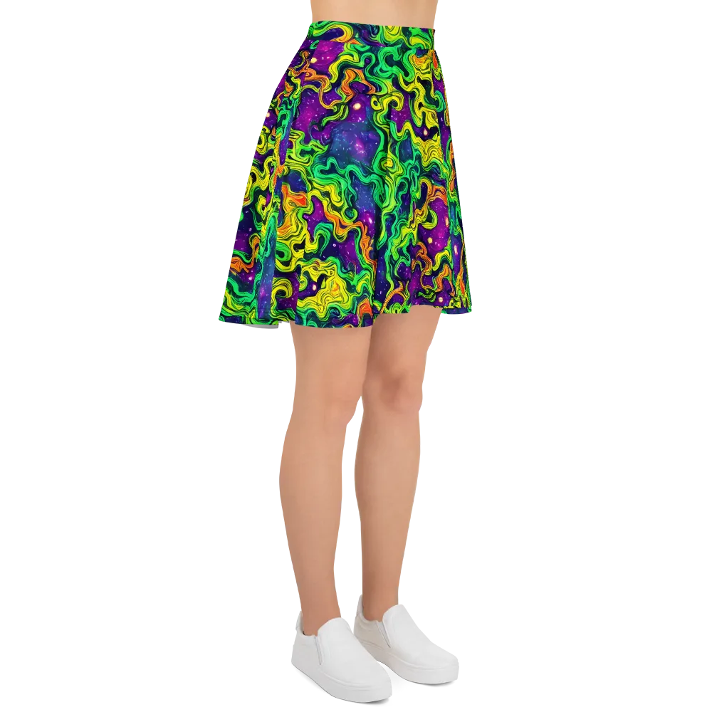 Jungle Comet on Skater Skirt — Right
