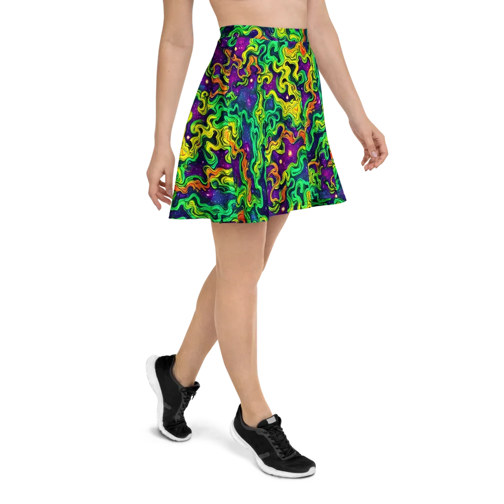Jungle Comet on Skater Skirt — Right