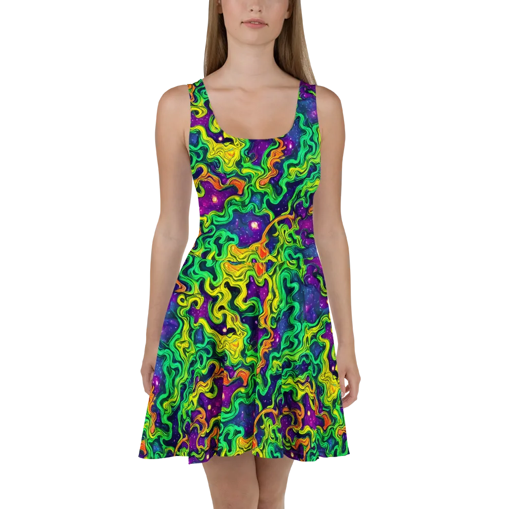 Jungle Comet on Skater Dress — Front
