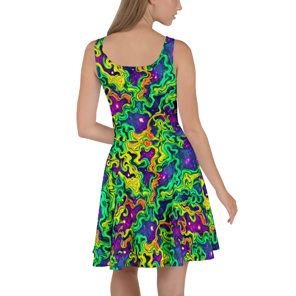 Jungle Comet on Skater Dress — Back
