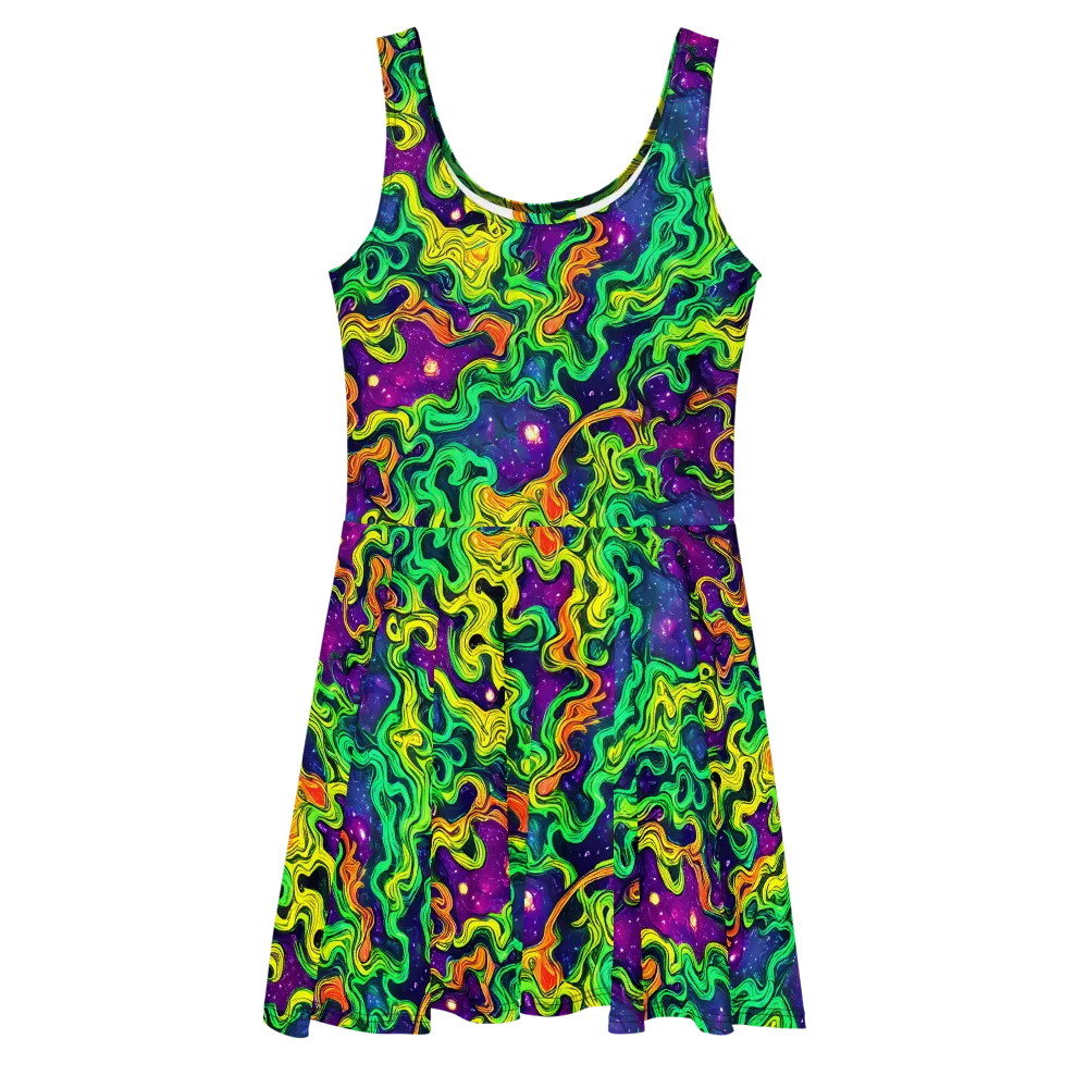 Jungle Comet on Skater Dress — Front