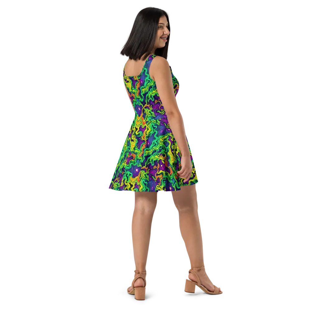 Jungle Comet on Skater Dress — Right