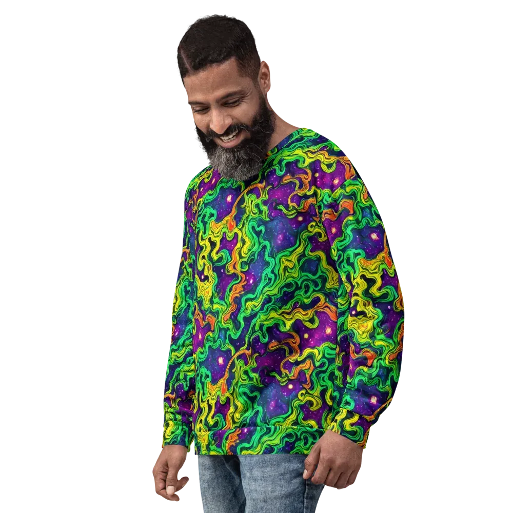 Jungle Comet on Sweatshirt — Left Front