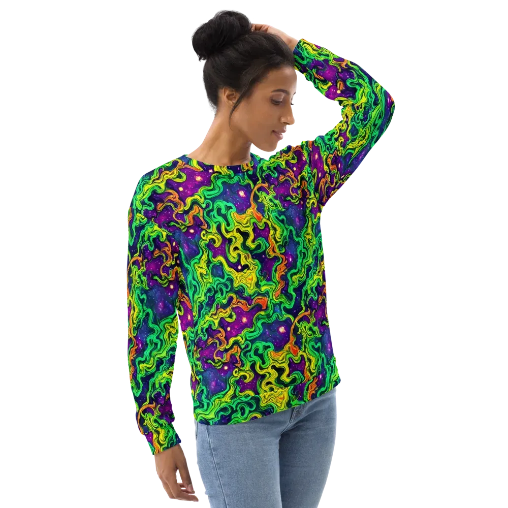 Jungle Comet on Sweatshirt — Right Front