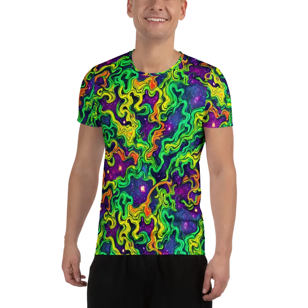 Jungle Comet on Men's Athletic T-Shirt — Front