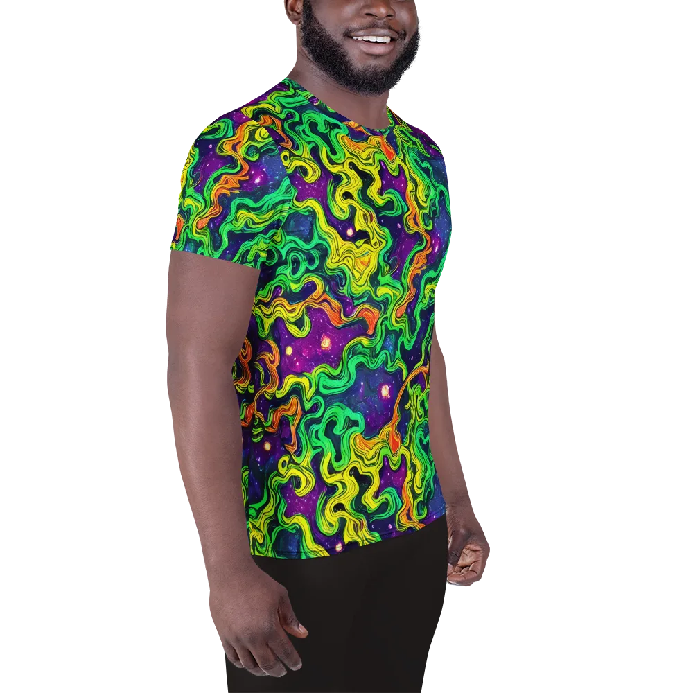 Jungle Comet on Men's Athletic T-Shirt — Right