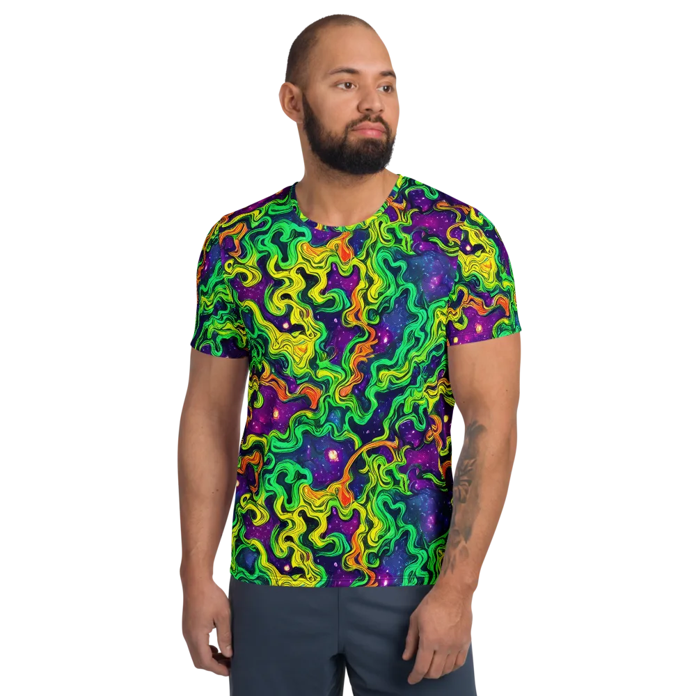 Jungle Comet on Men's Athletic T-Shirt — Front