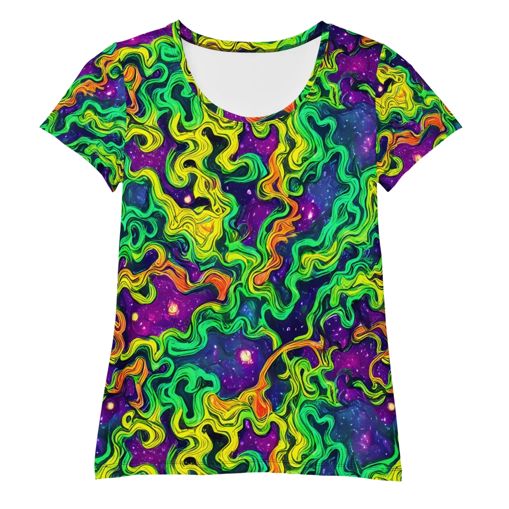Jungle Comet on Women's Athletic T-Shirt — Front