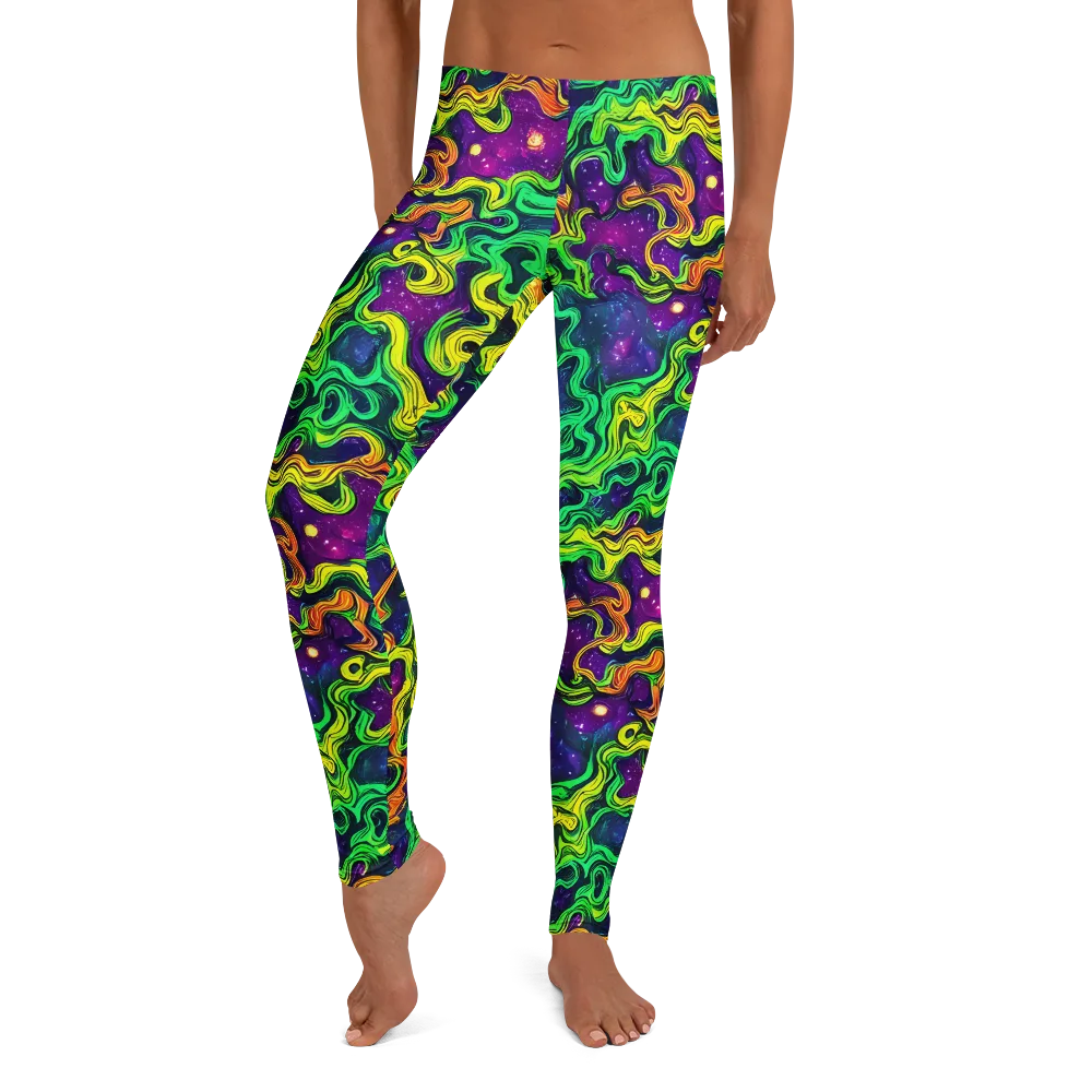 Jungle Comet on Leggings — Front