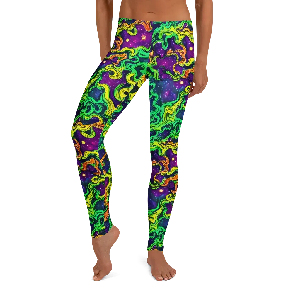 Jungle Comet on Leggings — Front