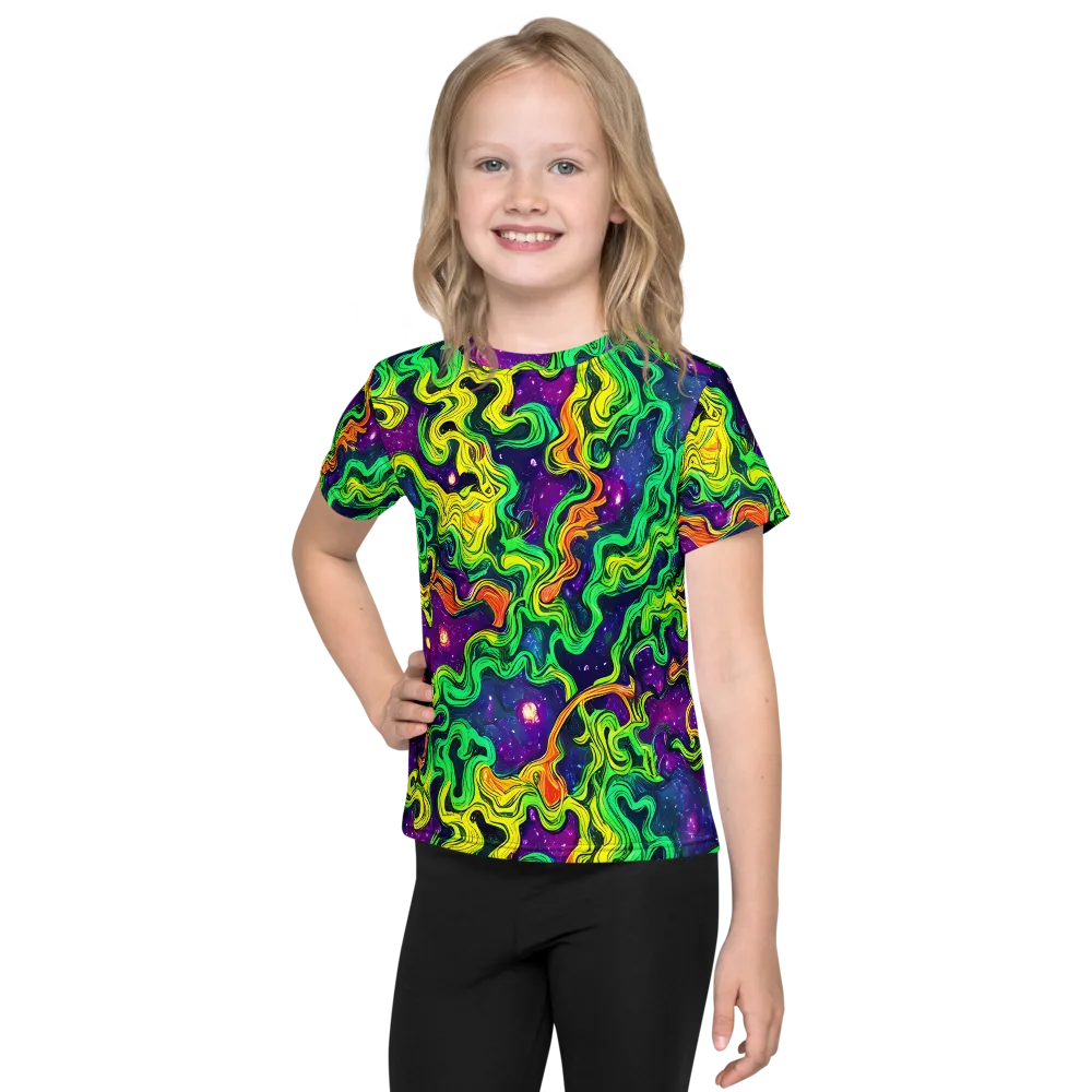 Jungle Comet on Kids Crew Neck T-Shirt — Front