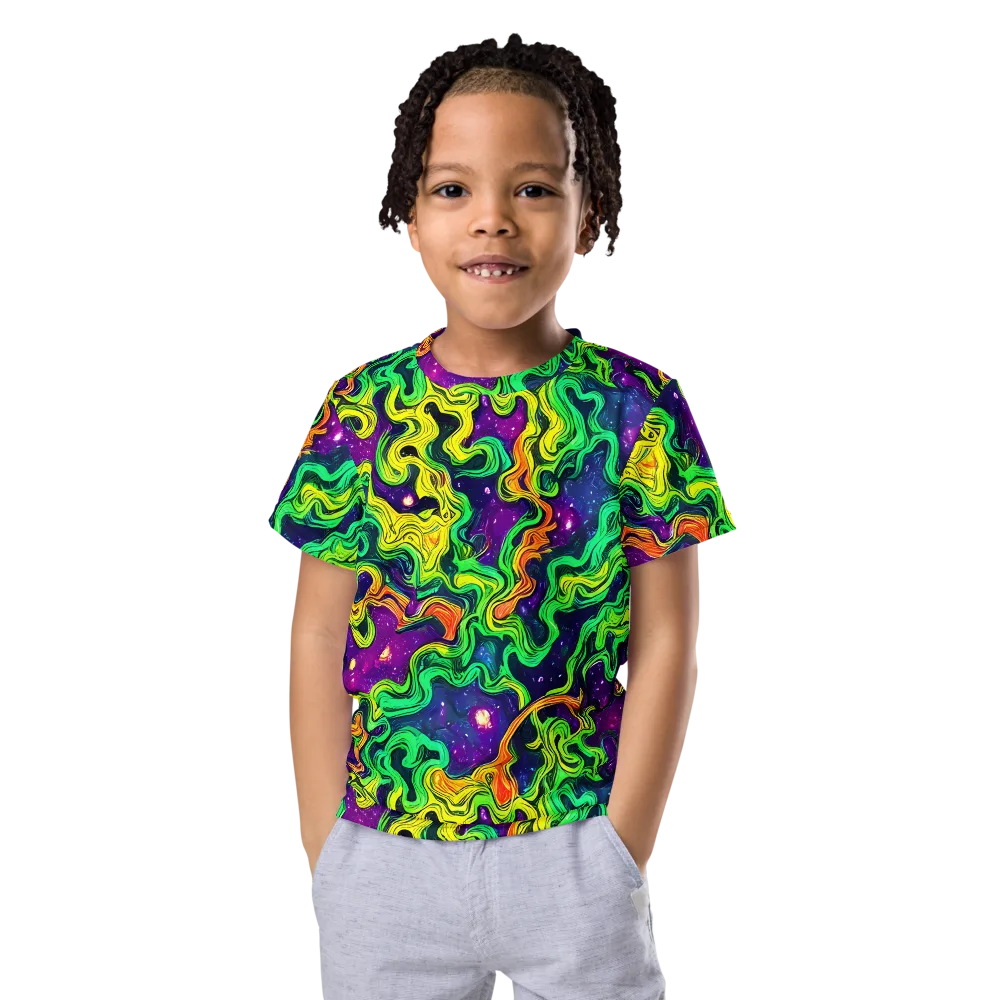 Jungle Comet on Kids Crew Neck T-Shirt — Front
