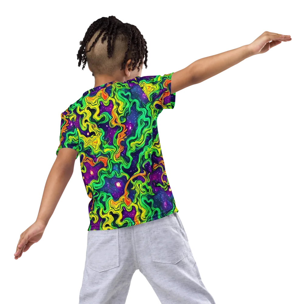 Jungle Comet on Kids Crew Neck T-Shirt — Back
