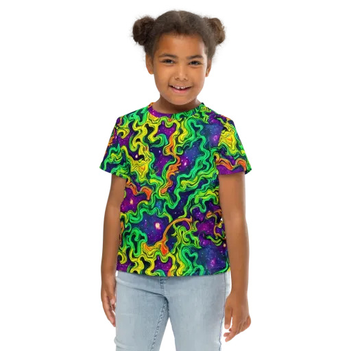 Jungle Comet on a Kids Crew Neck T-Shirt