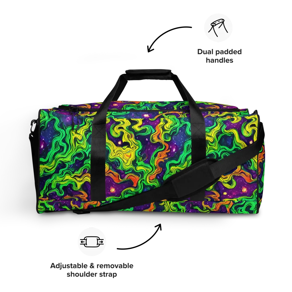 Jungle Comet on Duffle Bag — Front