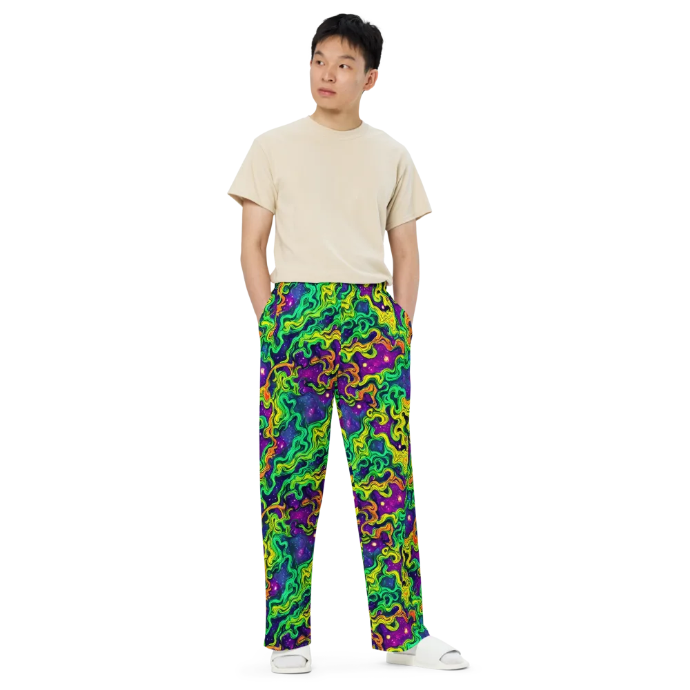 Jungle Comet on Wide-Leg Pants — Front