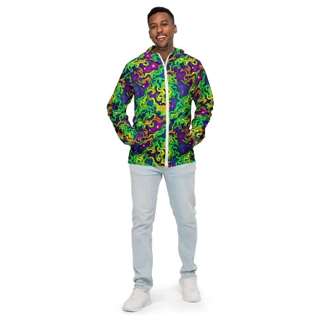 Jungle Comet on Men's Windbreaker — Front