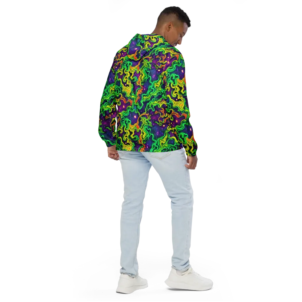 Jungle Comet on Men's Windbreaker — Back