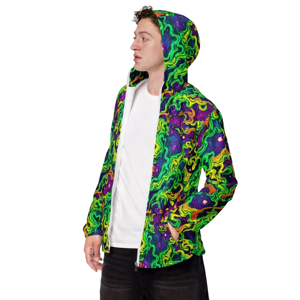 Jungle Comet on Men's Windbreaker — Left Front