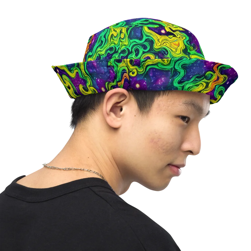 Jungle Comet on Reversible Bucket Hat — Right Outside