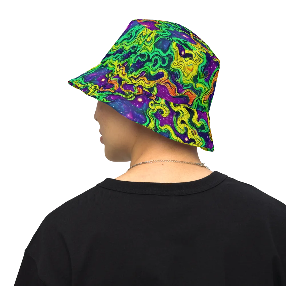 Jungle Comet on Reversible Bucket Hat — Back Inside