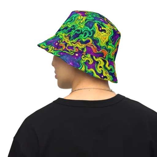 Jungle Comet on a Reversible Bucket Hat