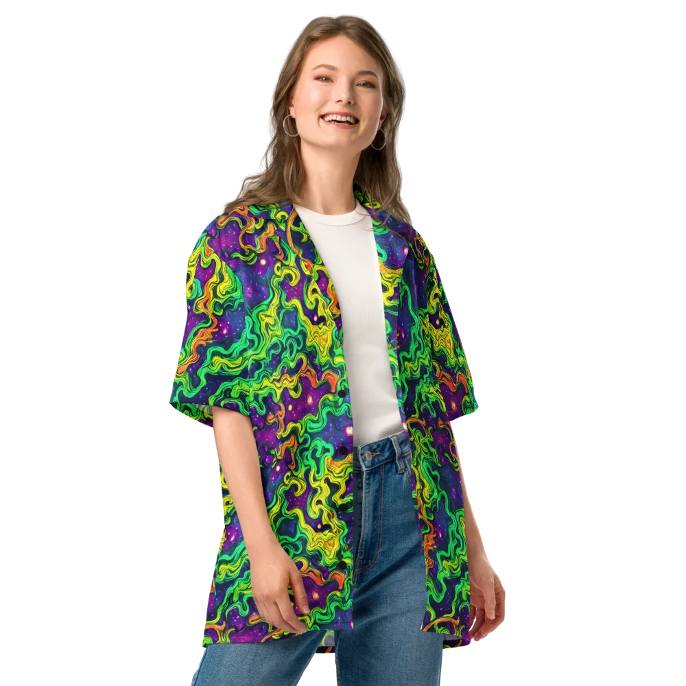 Jungle Comet on Button Shirt — Front