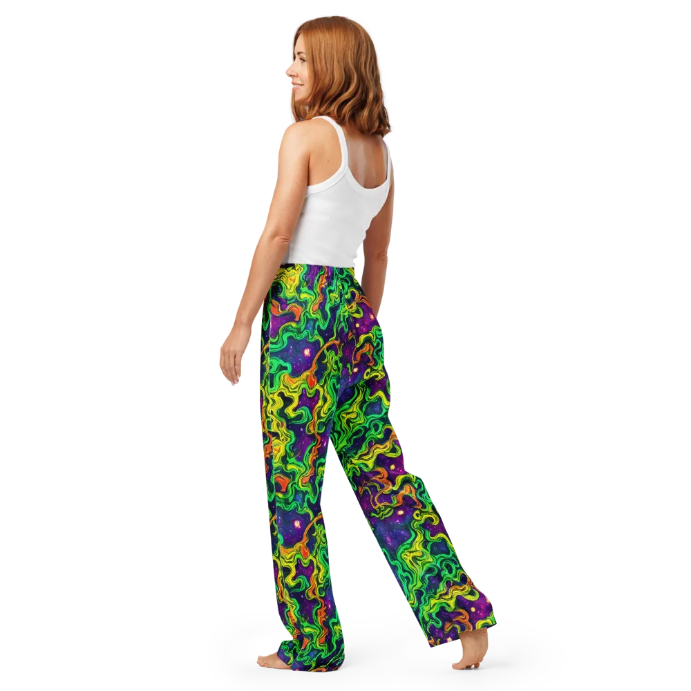 Jungle Comet on Women's Pajama Pants — Back
