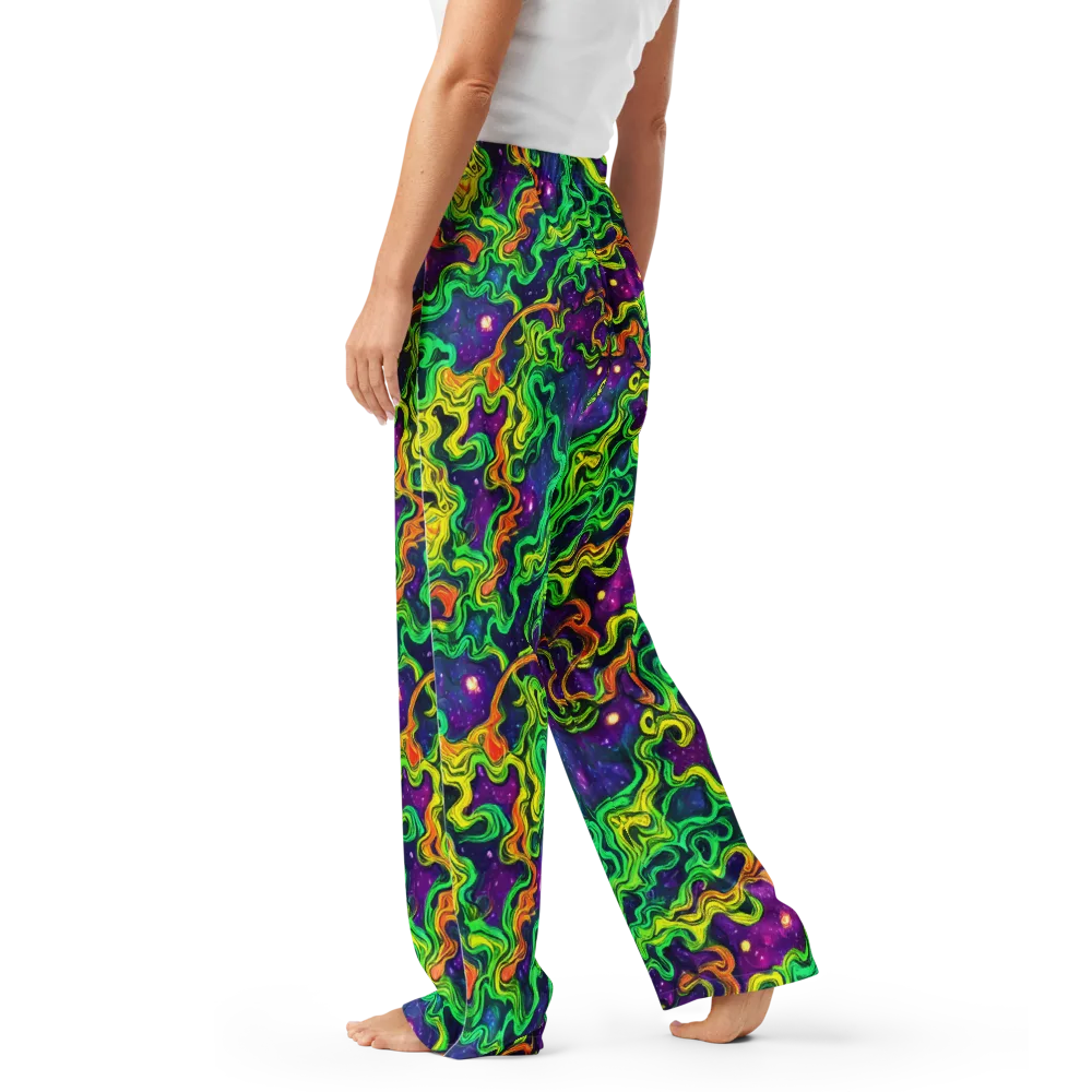 Jungle Comet on Women's Pajama Pants — Left