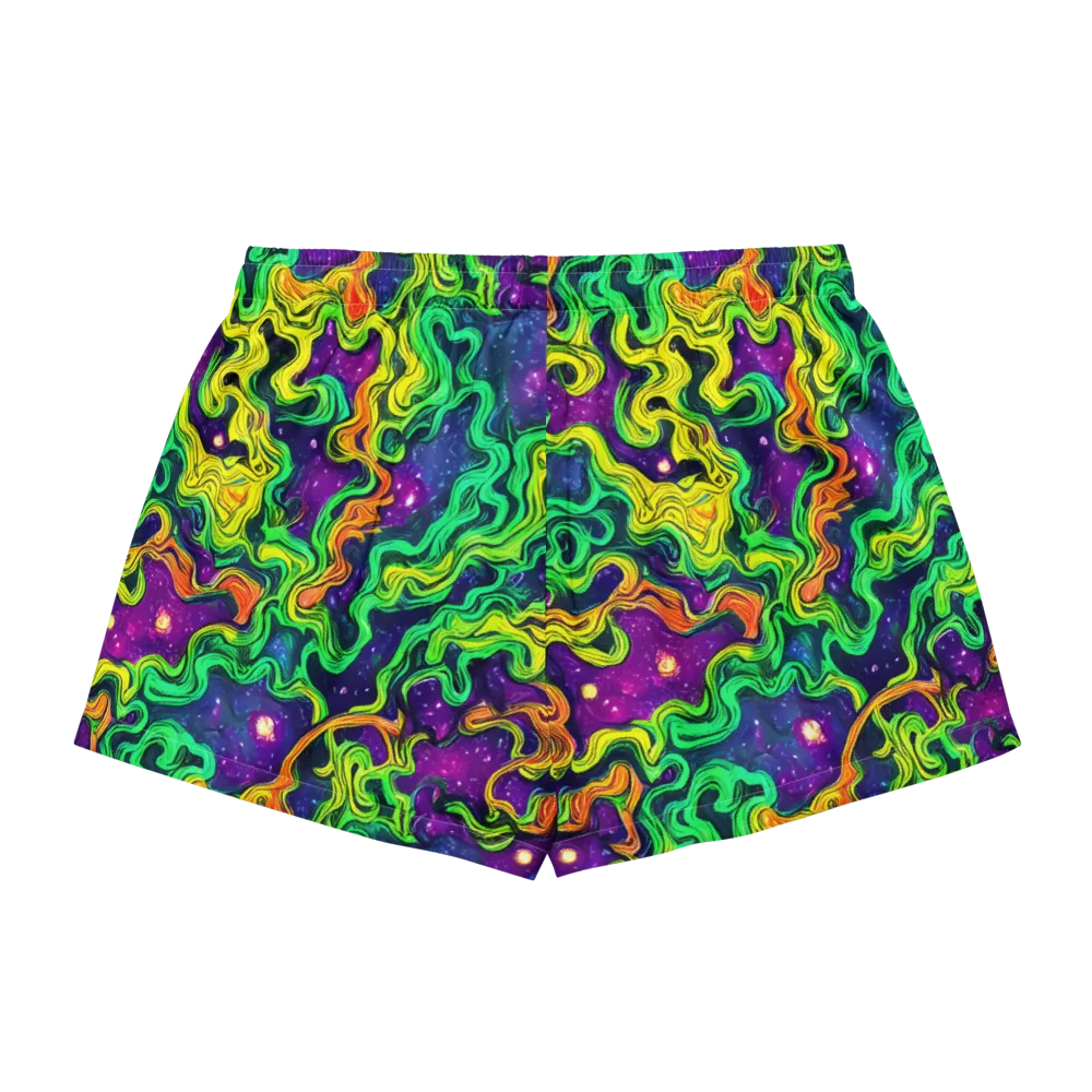 Jungle Comet on Women's Pajama Shorts — Back
