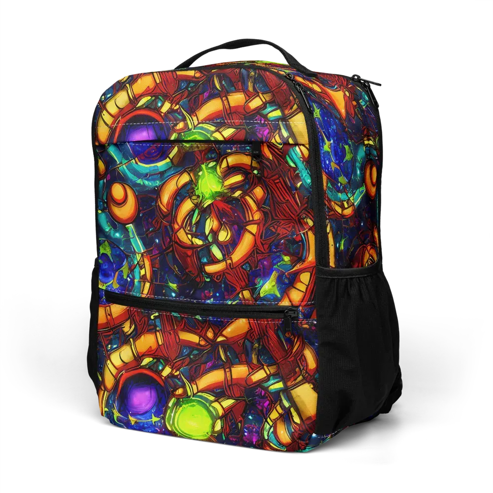 Radiant Machinery on Utility Backpack — Left Front