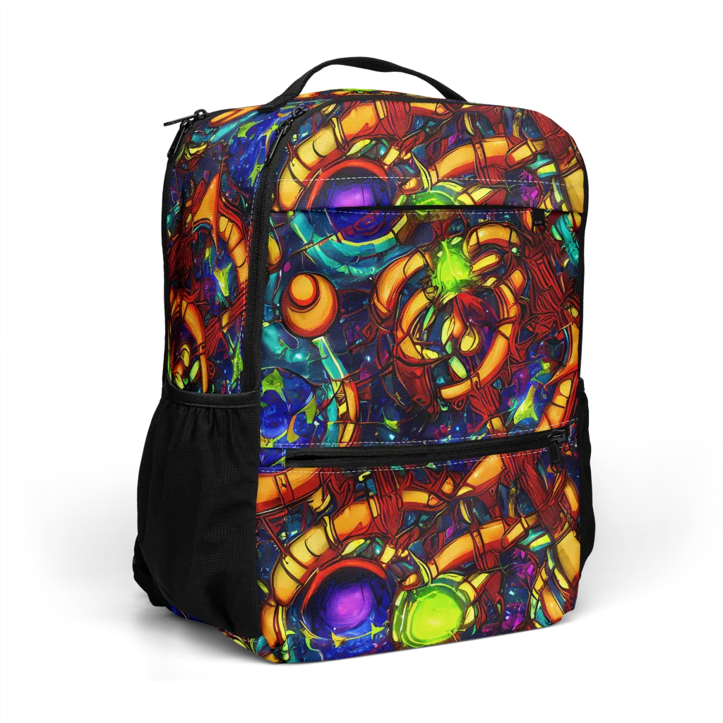 Radiant Machinery on Utility Backpack — Right Front