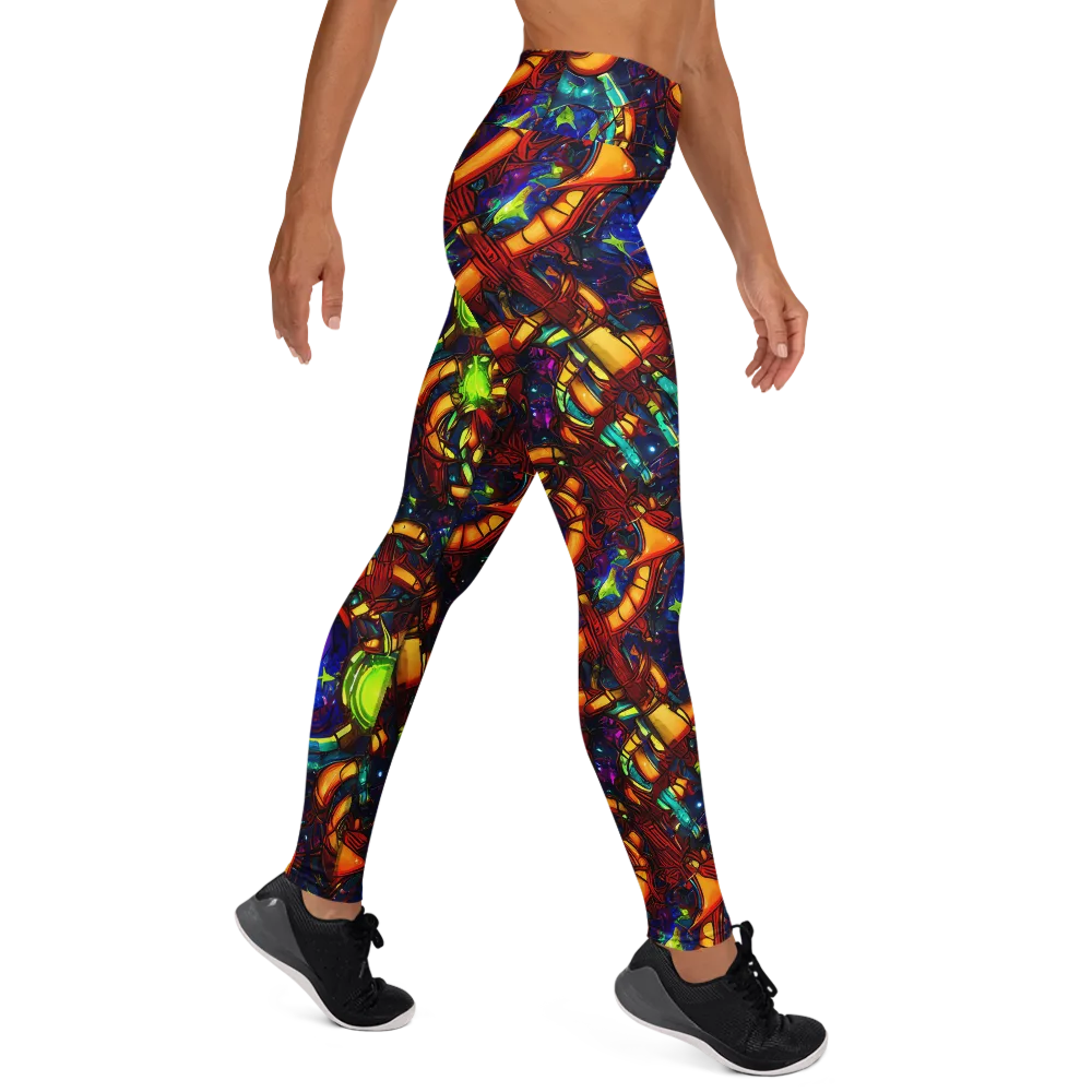 Radiant Machinery on Yoga Leggings — Right
