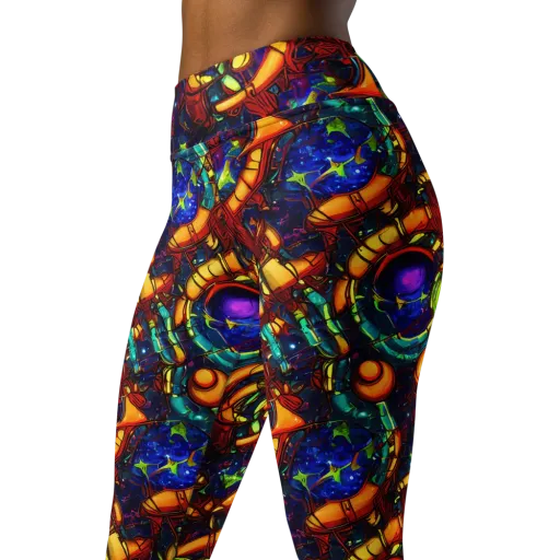 Radiant Machinery on a Yoga Leggings