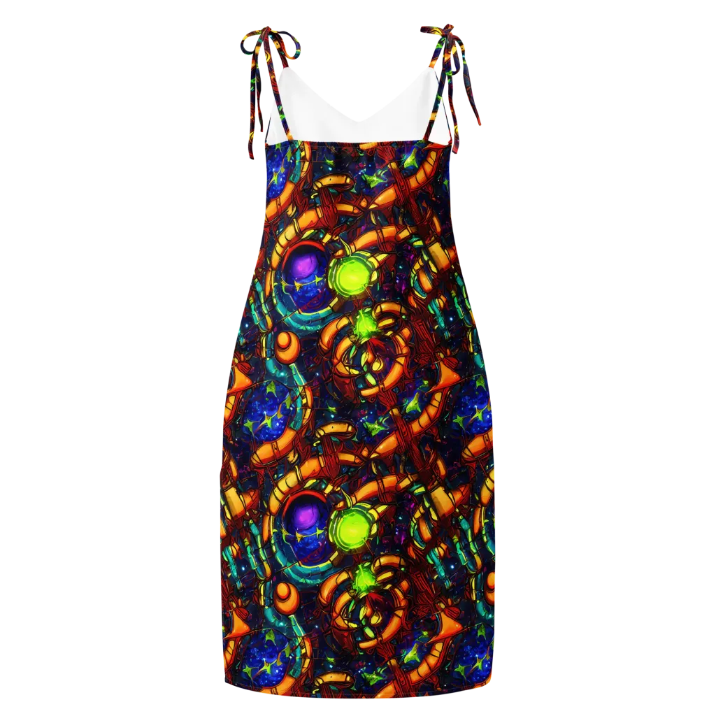 Radiant Machinery on Slip Dress — Back