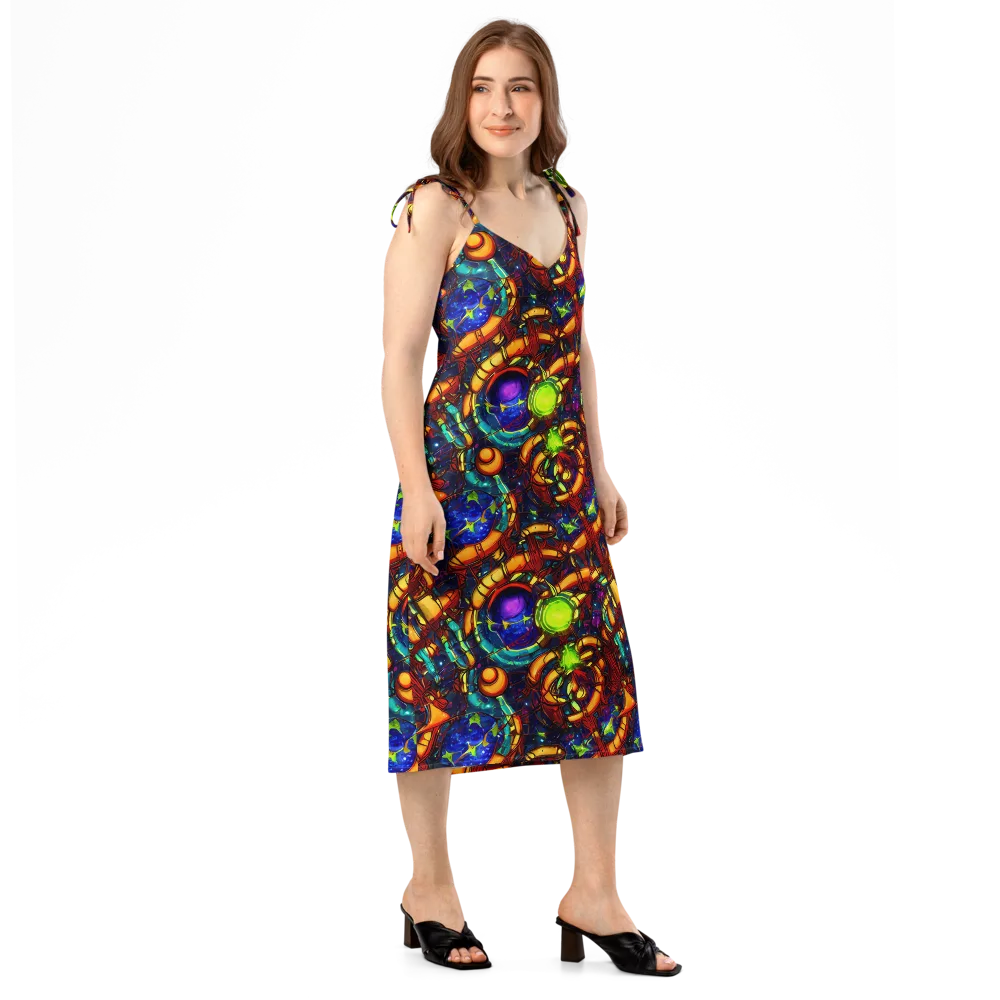 Radiant Machinery on Slip Dress — Right Front