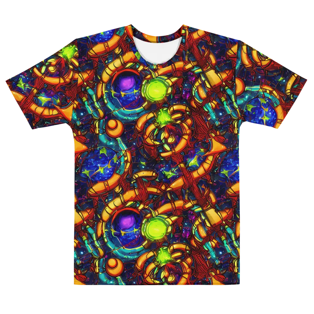 Radiant Machinery on Men's Cotton Crew Neck T-Shirt — Front