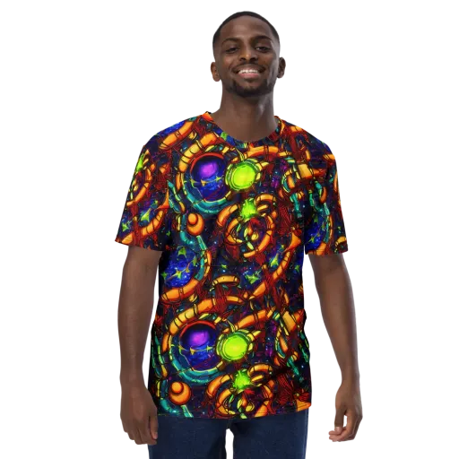 Radiant Machinery on a Men's Crew Neck T-Shirt