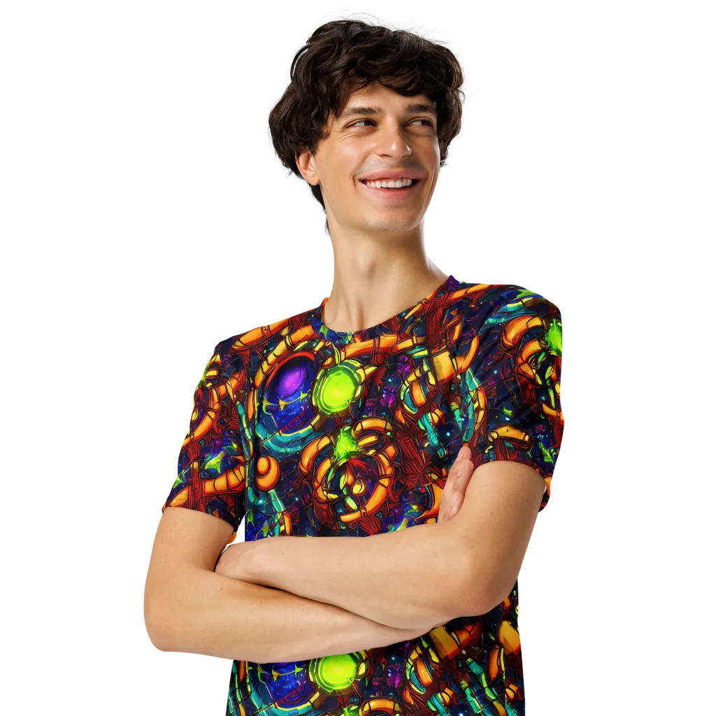 Radiant Machinery on Men's Crew Neck T-Shirt — Left Front