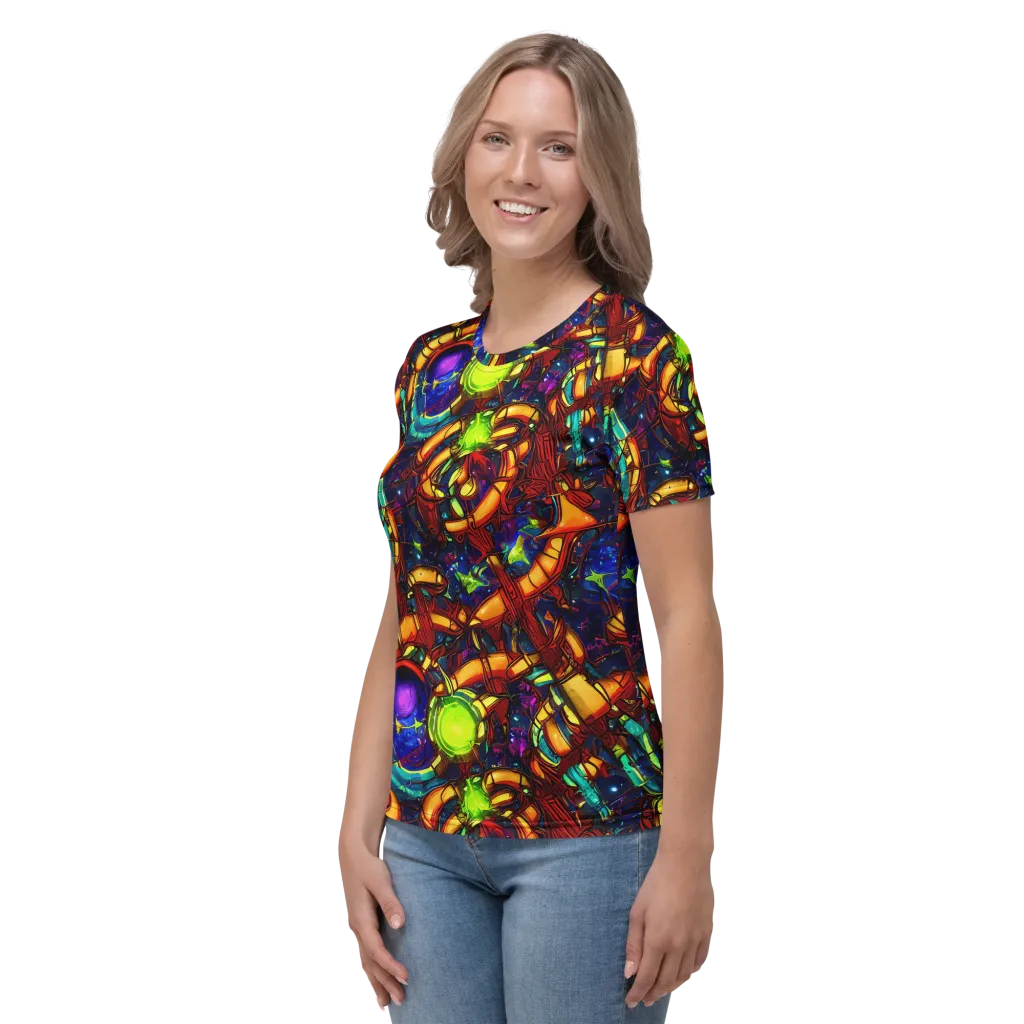 Radiant Machinery on Women's Crew Neck T-Shirt — Left