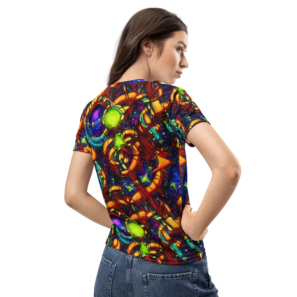 Radiant Machinery on Women's Crew Neck T-Shirt — Back