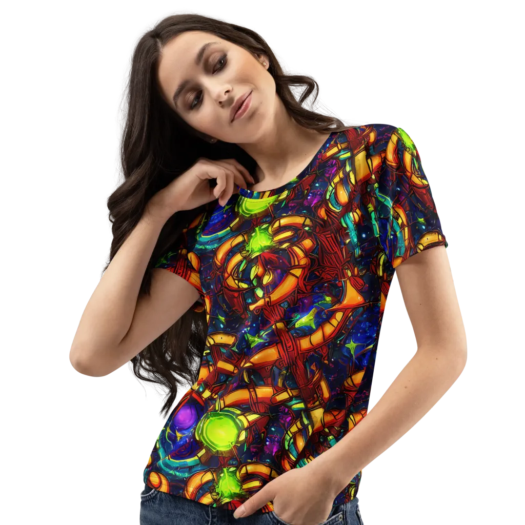 Radiant Machinery on Women's Crew Neck T-Shirt — Left Front