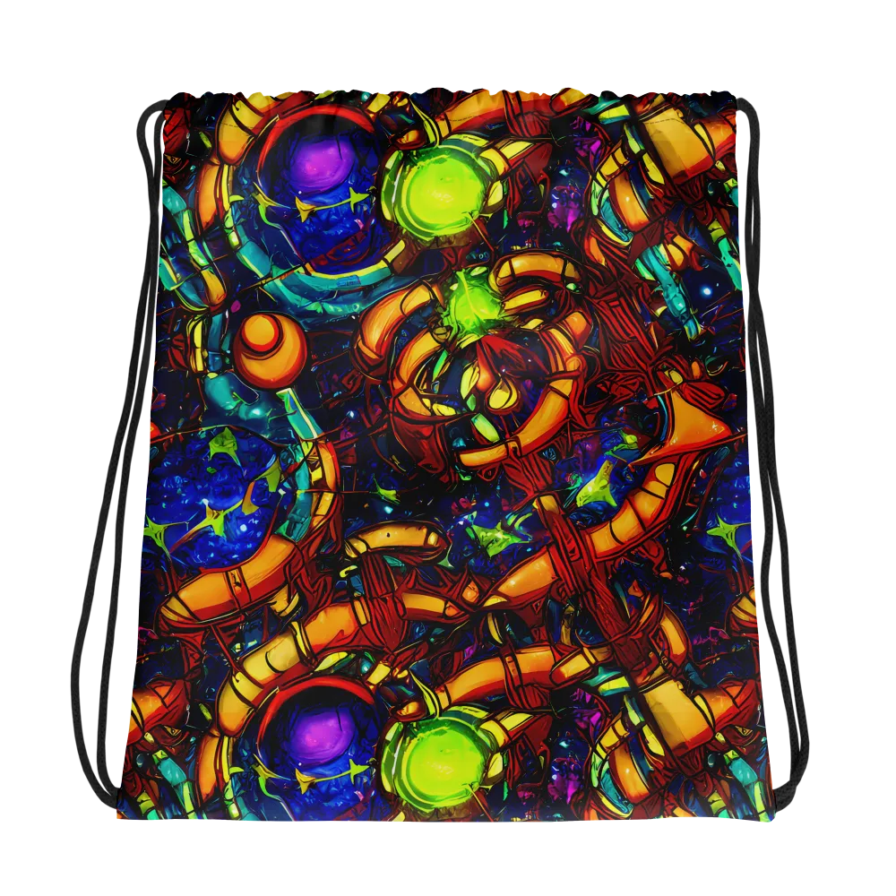 Radiant Machinery on Drawstring Bag — Photo