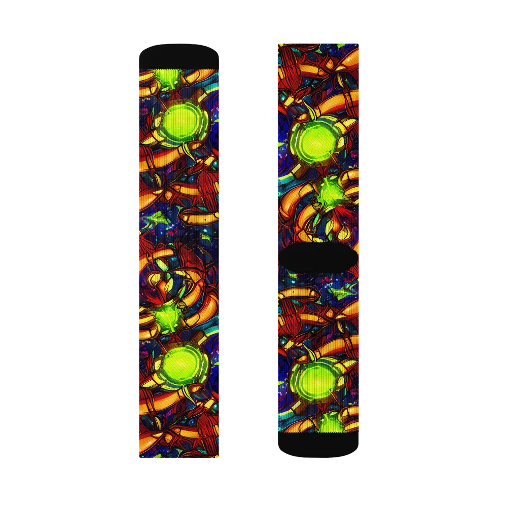 Radiant Machinery on Socks — Left Sock