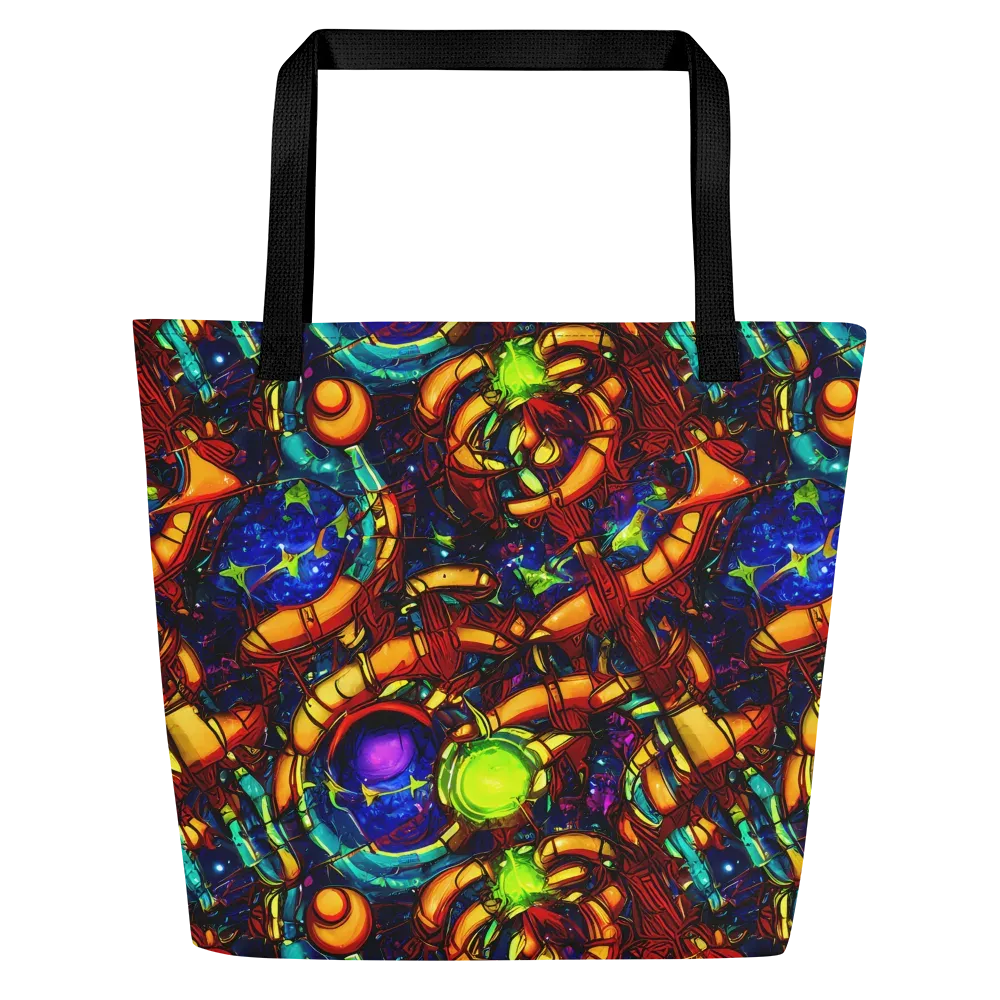 Radiant Machinery on Large Tote Bag W/ Pocket — Front