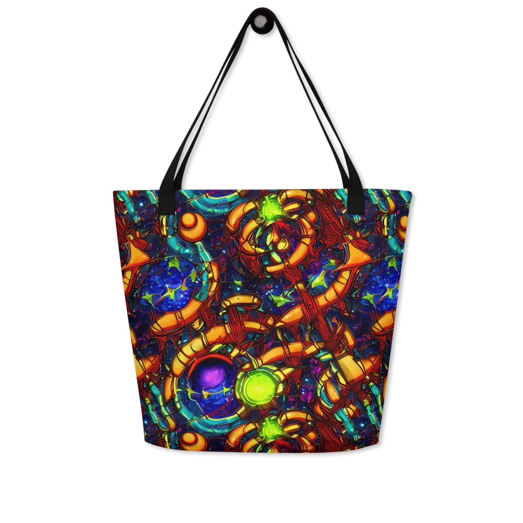 Radiant Machinery on Large Tote Bag W/ Pocket — Front