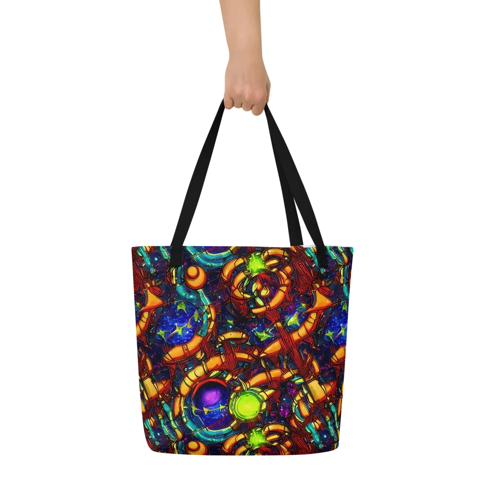 Radiant Machinery on Large Tote Bag W/ Pocket — Front